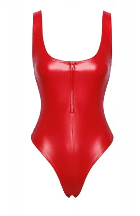 Боді Noir Handmade F352 Red powerwetlook body - XL Львів