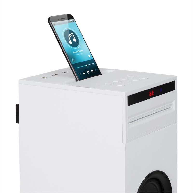 Karaboom CD Система караоке Bluetooth MP3 Зарядное устройство USB Микрофон FB Белый Белый (Германия, читать Ровно - изображение 5