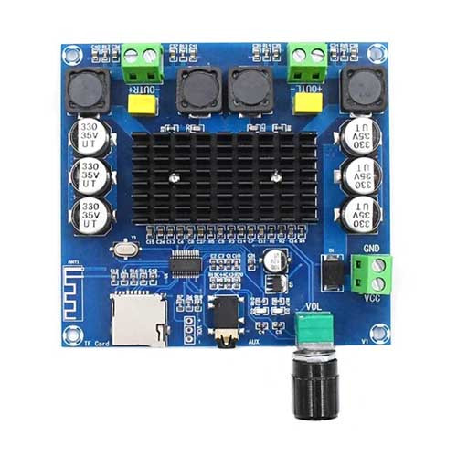 Аудио усилитель мощности звука 2x100Вт с Bluetooth и MicroSD, TDA7498 Винница - изображение 1