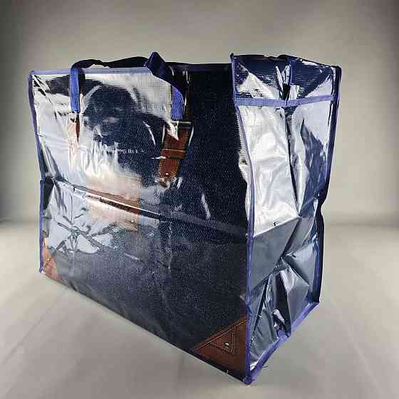 Полипропиленовая сумка на змейке  хозяйственная  с цветным рисунком №5 Джинс (1 шт) Харьков