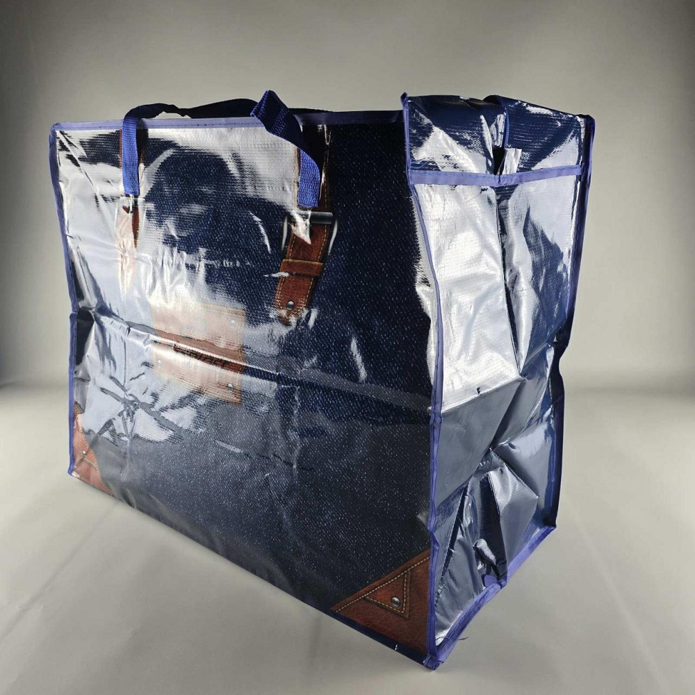 Поліпропіленова сумка господарська з кольоровим малюнком No5 Джинс (1 шт.) Харків - фото 2