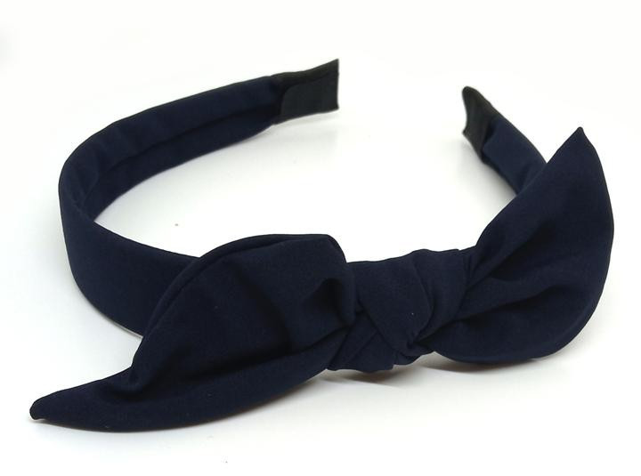 Ободок для волосся синій з бантом Київ - фото 1