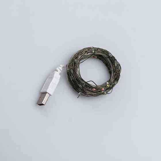 Гірлянда "Роса" 20м, 200 LED, зелений провід, мультиколор Київ