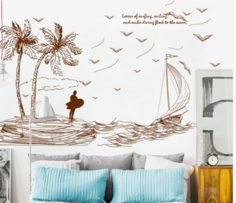 Інтер'єрна наклейка на стіну Серфінгіст Київ - фото 6