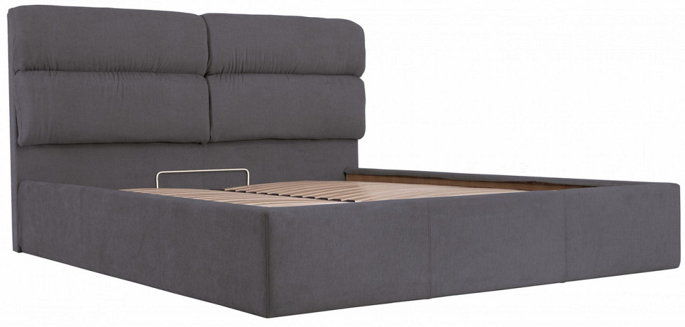 Кровать Двуспальная Oxford VIP 160 х 200 см Мисти Dark Grey С дополнительной металлической цельносварной рамой Темно-серый Днепр - изображение 15