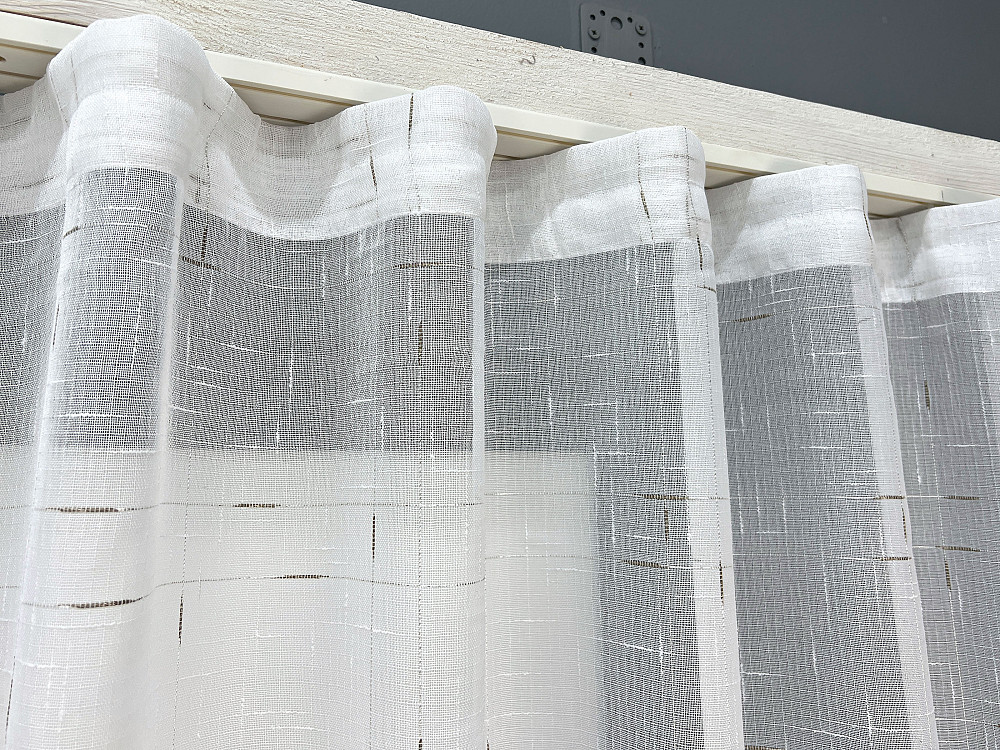 Тюль коротка VR-Textil 1210т Івонна Льон Білий з бронзовим вкрапленням 270х170 см (43-339) Київ - фото 7
