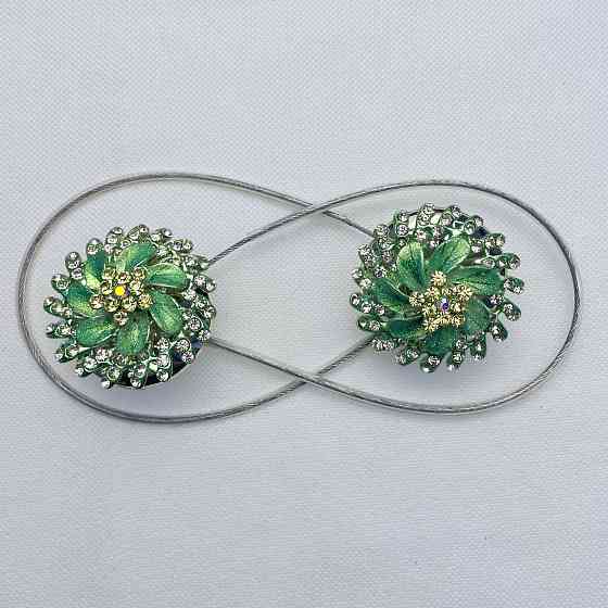 Магніти для штор та гардин "Flowers" набір 2 шт М'ятний (81-223) Київ