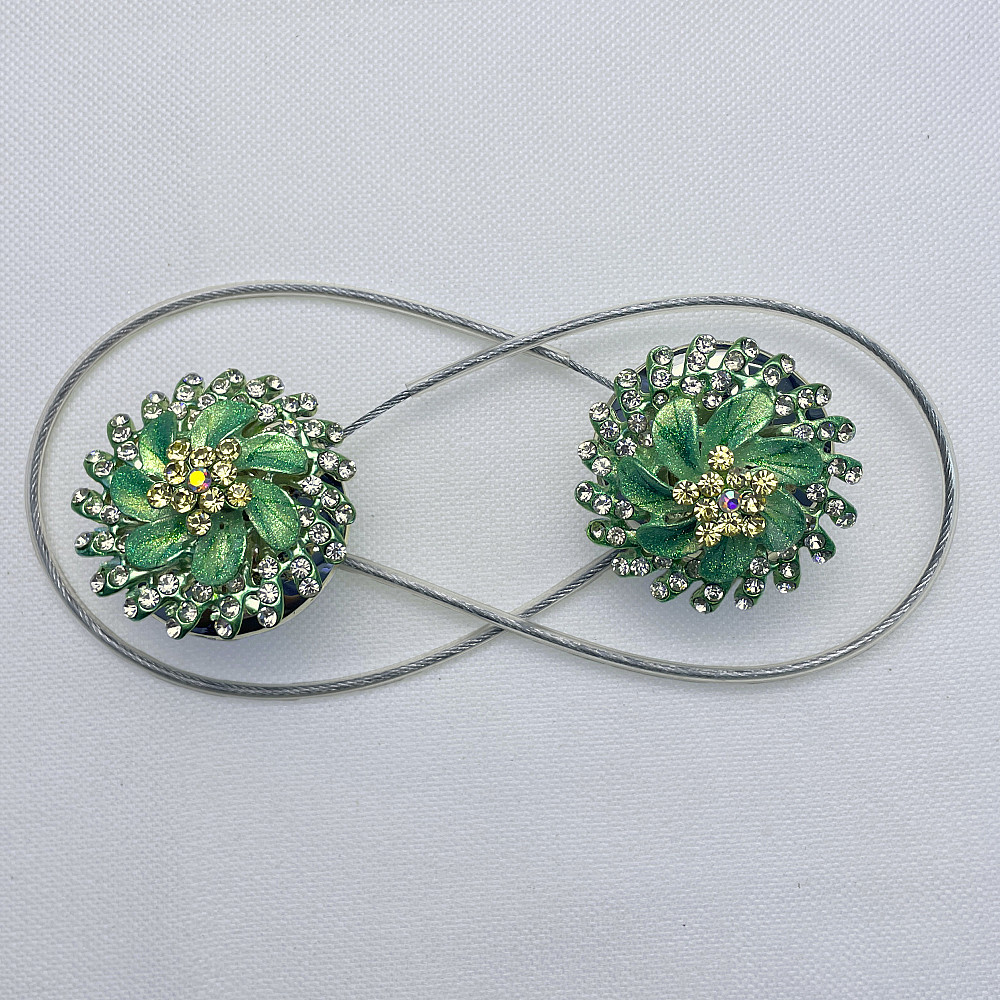 Магніти для штор та гардин "Flowers" набір 2 шт М'ятний (81-223) Київ - фото 5