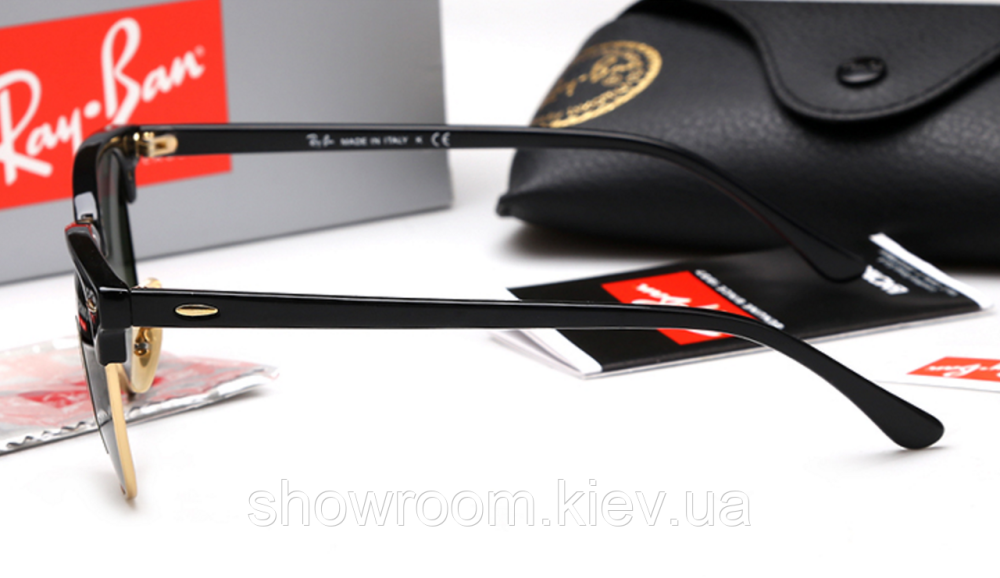 Жіночі сонцезахисні окуляри RAY BAN 3016 clubmaster black LUX Київ - фото 3