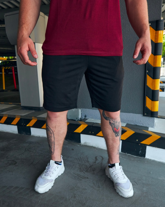 Шорти чоловічі трикотажні Чорний L Харків - фото 4