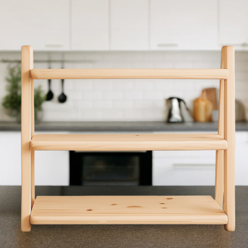 Универсальная деревянная полка из натурального дерева из ели, устойчивая и крепкая полчка (38х44х18 Каменец-Подольский - изображение 1