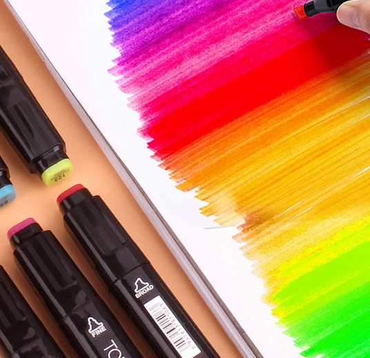 Набор двухсторонних маркеров Sketch Marker 262 цвета, профессиональные фломастеры в удобной сумке Одесса - изображение 3