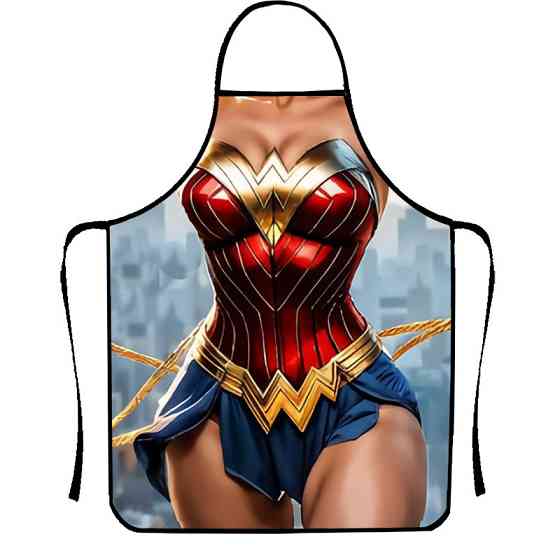 Фартух з приколом для жінок на свято 80 на 60 см різнобарвний Київ