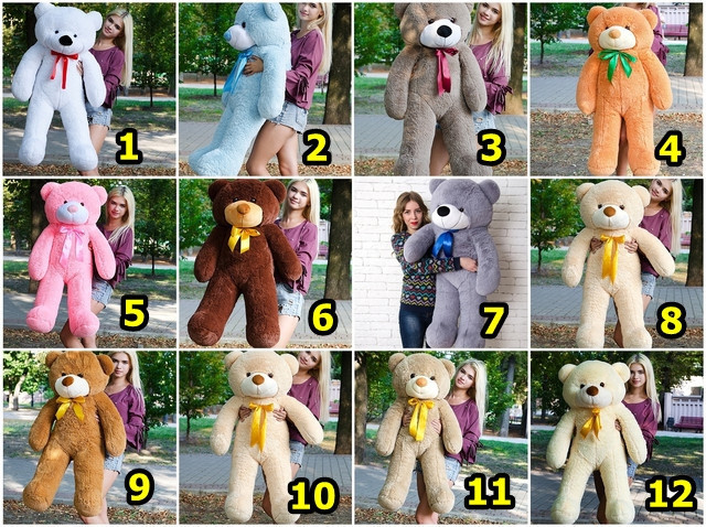 Плюшевий ведмедик М'яка іграшка Рафаель 160 см Бежевий Тернопіль - фото 5