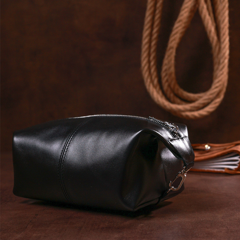 Стильна глянсова косметичка Чорний (SHVIGEL) Київ - фото 2