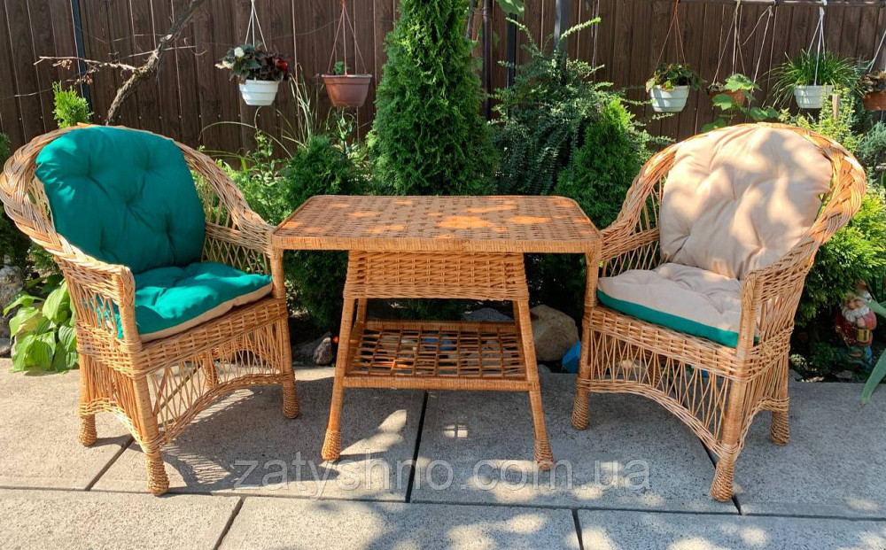 Мебель плетеная с двухсторонними накидками, комплект Киев - изображение 1