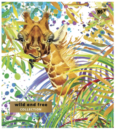 Зошит для записів А5/48 кл. "YES" "Savannah life" мат. ВДЛ+ УФ-спл+Pantone Gold 766879, шт Київ