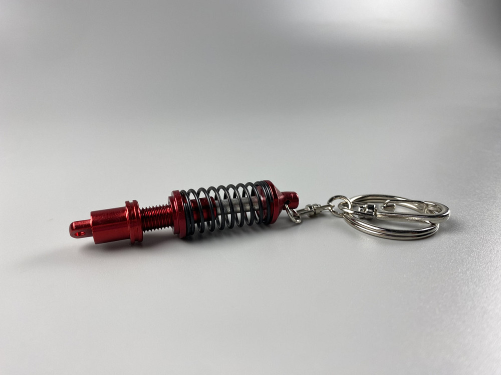 Брелок червоно-сріблястий амортизатор в зборі, Авто брелок для автомобільних ключів Мукачево - фото 4