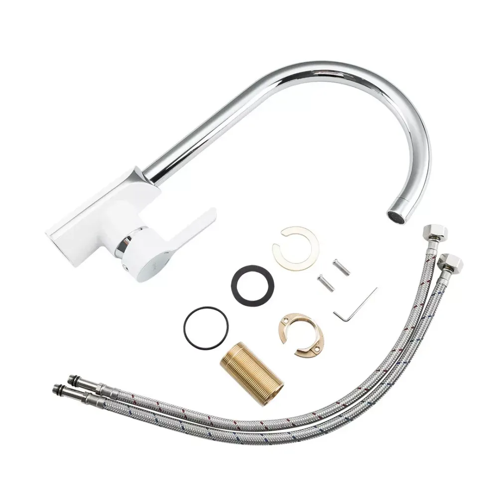 Змішувач для кухні GAPPO G4003-8, білий/хром Київ - фото 3