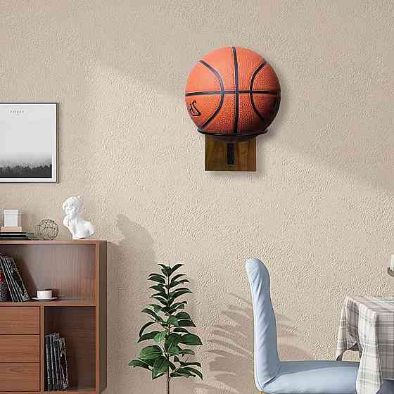 Держатель для мяча универсальный Wall Ball Holder черный деревянный с крюком для баскетбола футбола волейбола Киев