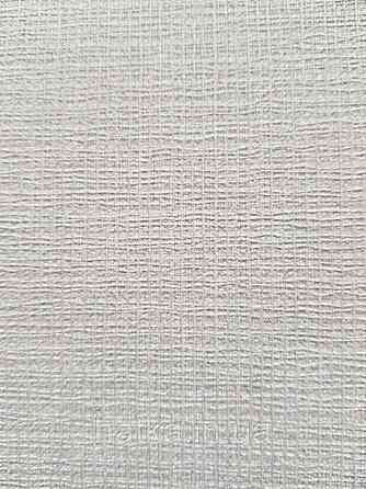 Шпалери метрові вінілові на флізелін AdaWall Beta метрові однотонні під тканину під льон білий з сірим Київ