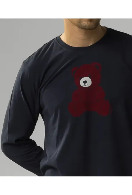 Чоловіча піжама (довгі штани, довгий рукав) 100% Бавовна Atlantic NMP-377 S Київ - фото 4