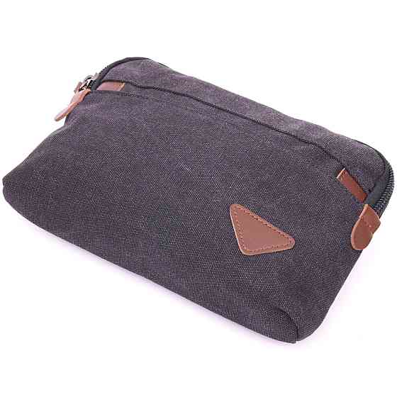 Зручна чоловіча барсетка текстильна 21258 Vintage Чорна Київ