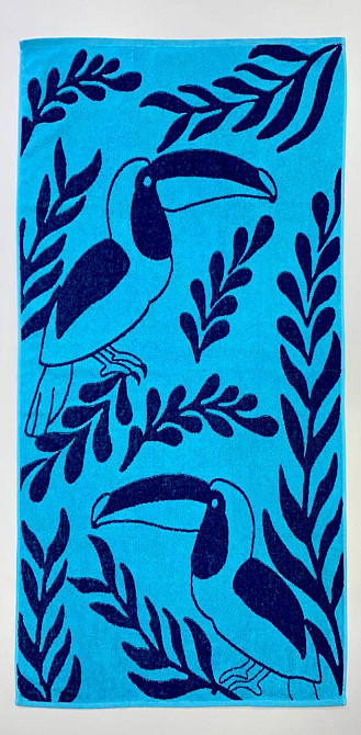 Дитячий махровий рушник Ideal Textile 70х140 см Тукани, синій 70х140 см (56860795) Чернівці - фото 1