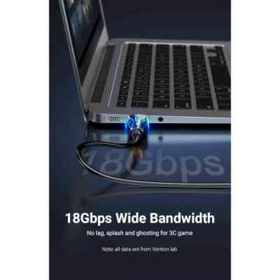 Кабель HDMI M - M, 50.0 м, V2.0, Optical 4K 60Гц 18Gbps Dolby 7.1 PVC Black Zinc Alloy Vention Винница