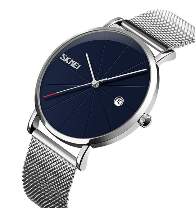 Оригинальные мужские часы Skmei 9183 Tiger Silver blue Киев - изображение 1