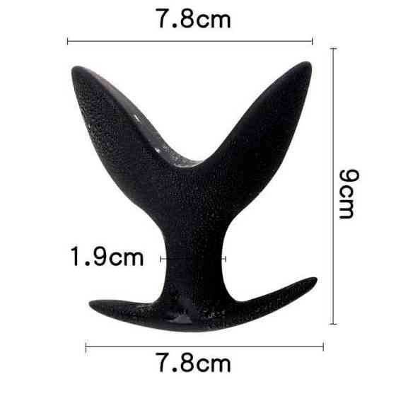 Анальная пробка-расширитель - Чёрный - 3,5-7,8*9 см – Анальные игрушки Винница