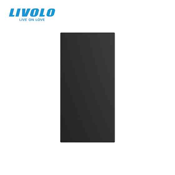 LIVOLO Заглушка для розетки LIVOLO, чорна, модуль 22.5×45 мм, 0.5 поста (VL-FCMB-1BP) Коломыя