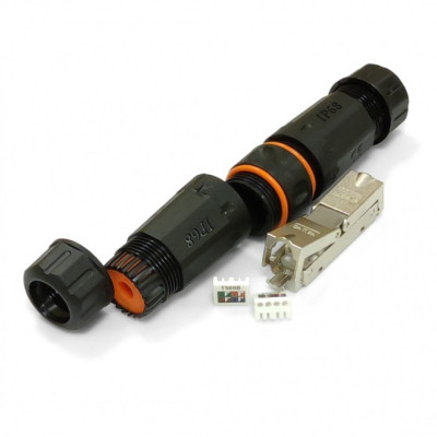 Конектор RJ45 водонепроникний IP68, cat.6A STP Eserver (WT-2611) Вінниця - фото 1