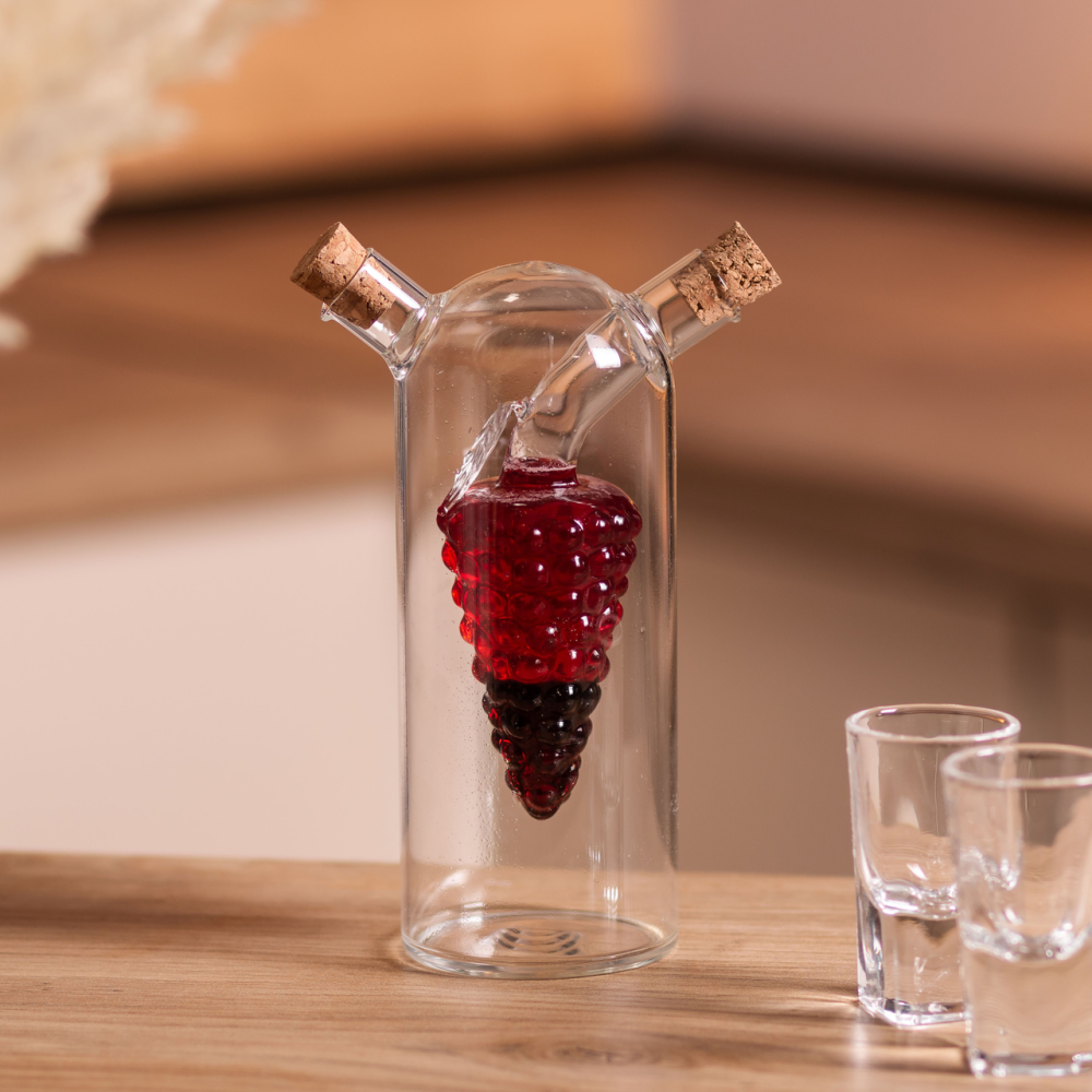 Скляна пляшка для олії та оцту 380 мл 2 в 1 Київ - фото 5