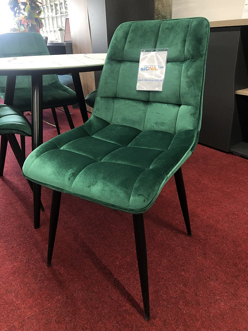 Стілець CHIC VELVET чорний каркас/зелений BL.78 Київ - фото 2