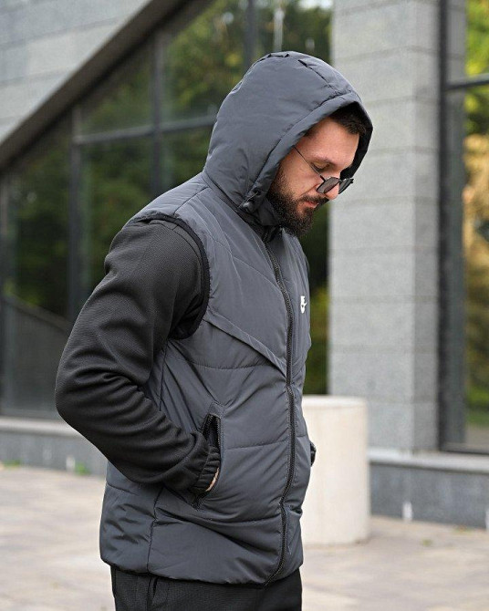 Мужская жилетка Nk  grey  4   ПП8014 Одесса - изображение 5