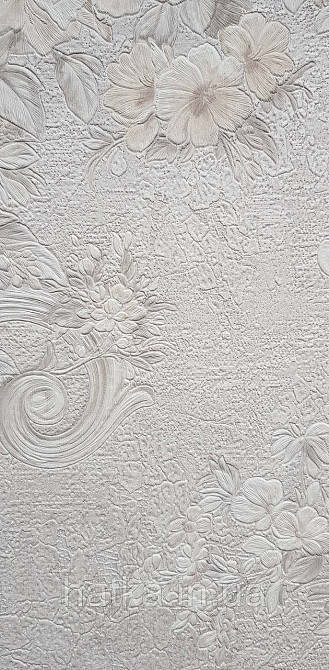 Шпалери вінілові на флізеліні AdaWall Signature1.06х10 квіти гілки листя структурне бежеві рожеві 3д Київ - фото 3