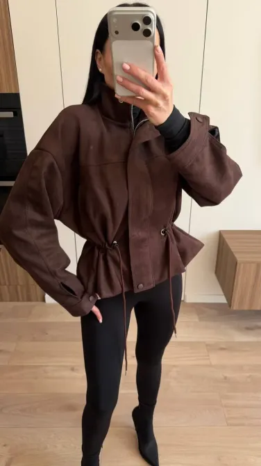 Женская замшевая куртка с талией Одесса - изображение 14