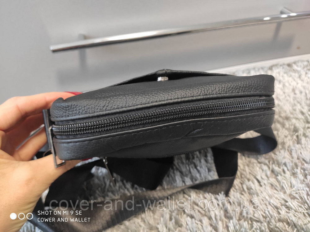 Компактная мужская сумка на плечо из натуральной кожи VIntage Черный Киев - изображение 3