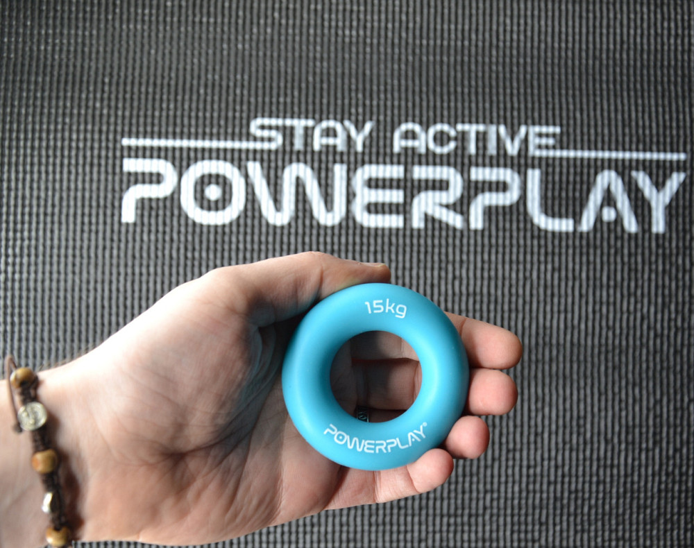 Еспандер кистьовий силіконовий PowerPlay PP-4324 Hand Grip Ring Light 15 кг. Блакитний Кам'янське - фото 7