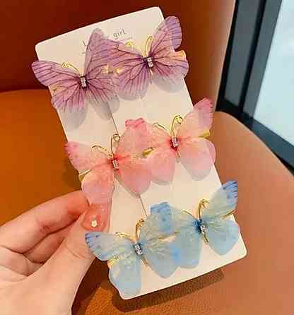 Комплект шпильок "Метелики" 6 шт. Різнокольоровий 5 Сміла