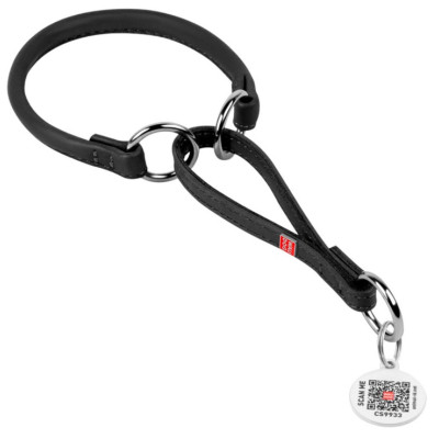 Ошейник для животных WAUDOG Soft с QR паспортом, круглый, Ш 6 мм Д 21-30 см черный (75271) Винница - изображение 1
