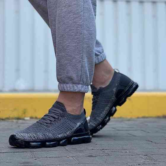 Кросівки в стилі N!ke VaporMax Сірі Чоловічі Чорні (розміри: 42,44,45) — 801 Дніпро