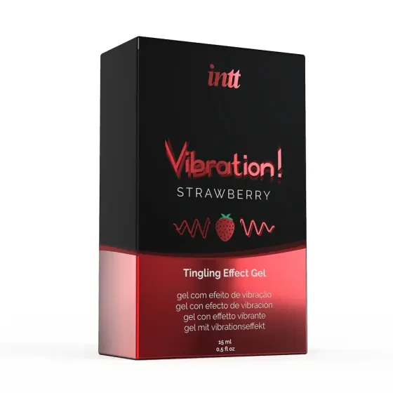 Рідкий вібратор Intt Vibration Strawberry (15 мл), густий гель, дуже смачний, діє до 30 хвилин Львів