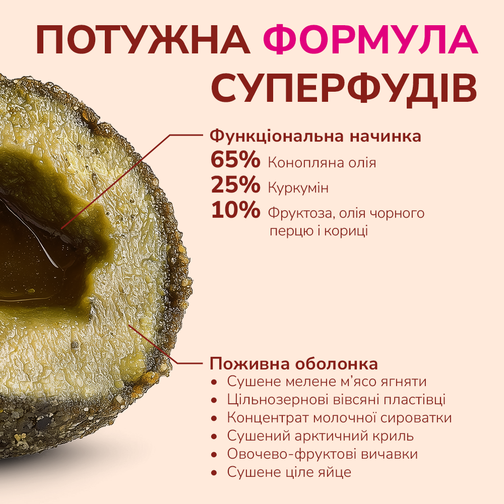 LK Baits Pet Nutrigo Gold Turmeric S-M Функціональні ласощі для собак середніх порід з куркумою (Ø 20 мм), 170 г Київ - фото 5