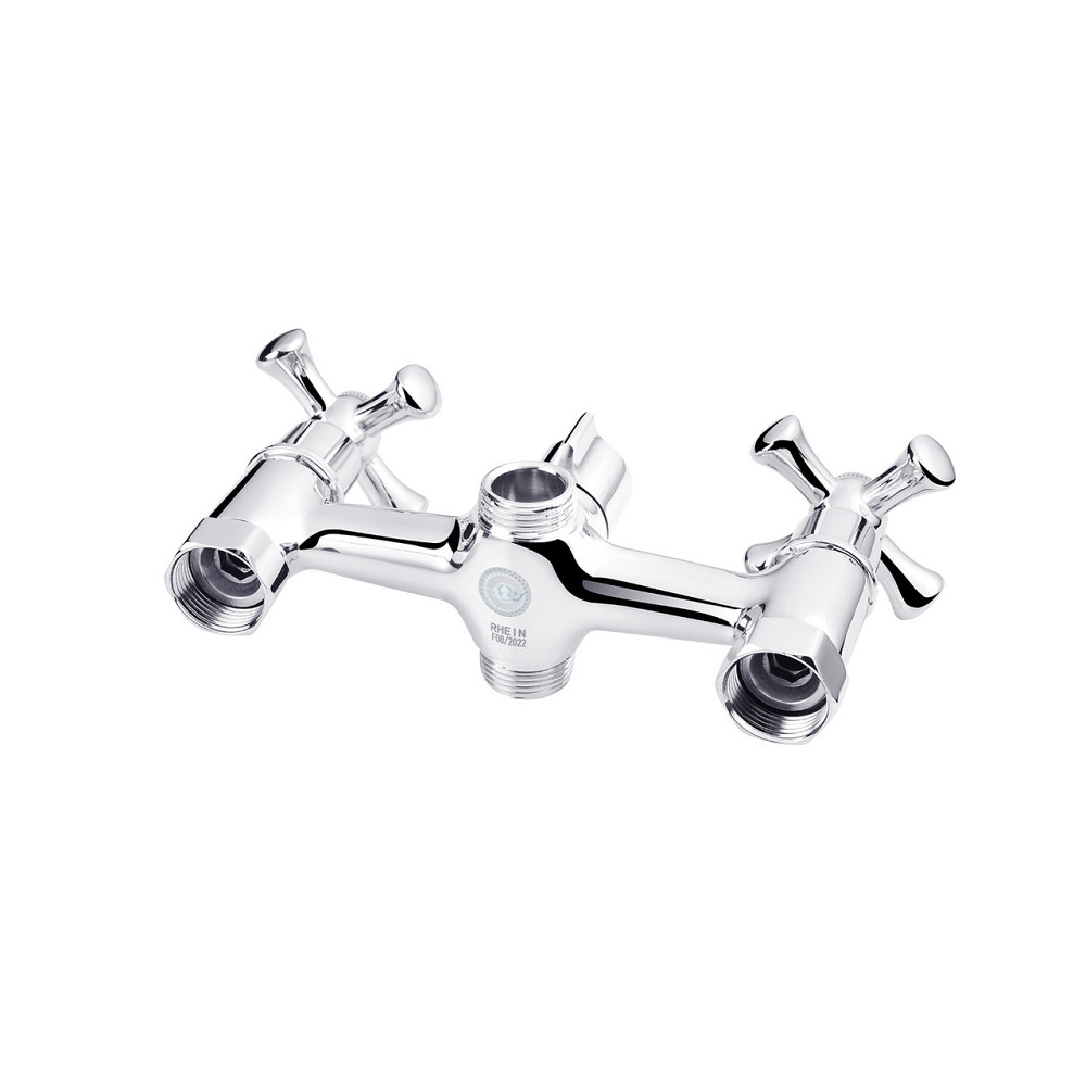 Змішувач для ванни Kroner KRM Rhein - C071 з душовим гарнітуром, хром Київ - фото 3