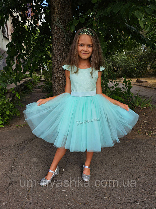 Пышное мятное платье глиттер-крылышки Кривой Рог - изображение 3