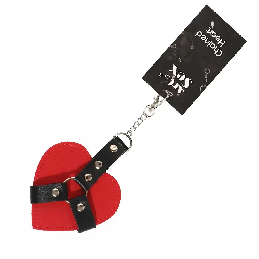 Брелок на карабіні для ключів Art of Sex Chained Heart, Червоний Львов - изображение 1