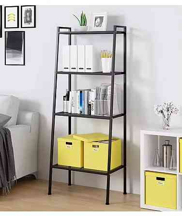 Стеллаж полка напольная на 3 яруса металлическая цвет черный высота 150 см Каменец-Подольский