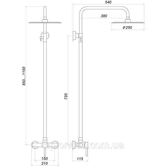 Душевая система Globus Lux ALPEN S-SH-105 Черновцы